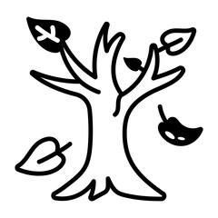 Obraz premium A sketchy style icon representing tree 