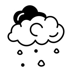 A drawing style icon depicting hailing
