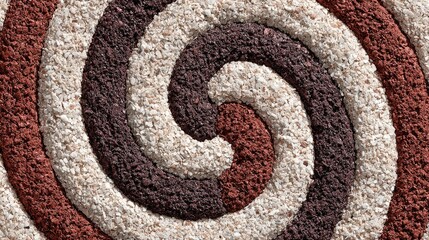 Braided Spiral Rug Close-up