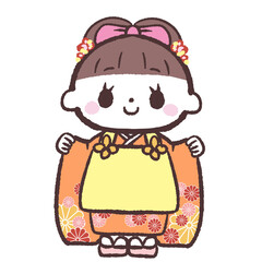 三歳の七五三のイラスト