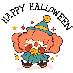 Cute Ghost Halloween slogan retro design t-shirt design.