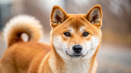 かわいい柴犬の顔