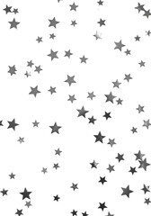 Falling Silver Stars On Black Isolated Background Abstract Illustration