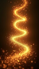 "Spiral of golden glowing magical particles swirling upward, sparkling dust trail, transparent background, loopable animation"

