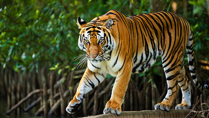 Giant ferris wheel silhouetted against a vibrant orange sunset over the ocean