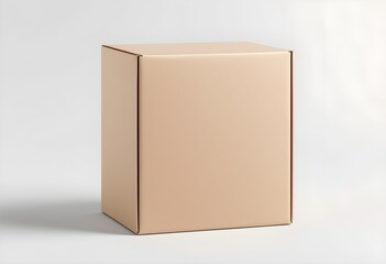 Cardboard Product Box on White Background