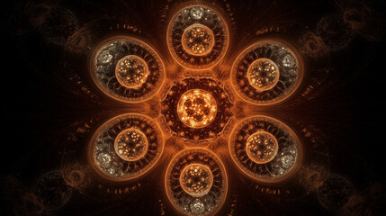 Fractal-generated abstract texture with infinite symmetry 