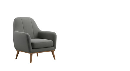 Isolated Gray Armchair On Black Background A 3D Illustration