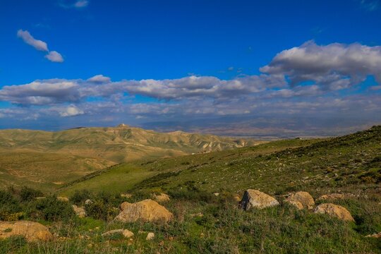 View of the Jordan Valley in the West Bank Region of Judea and Samaria
