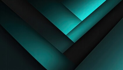 Abstract layered design with teal and black