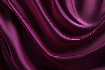Deep plum-colored silk drapes in flowing folds