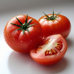 tomatoes on a white background