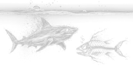 Obraz premium fish on a white background