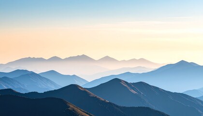 Peaceful Minimalist Mountain Landscape Featuring Elegant Peaks and Open Sky – Perfect Backdrop for Nature Lovers and Scenic Art Prints