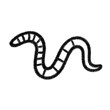 black worm simple drawing on white clip art preview
