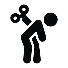 Fototapeta premium tired, stressed solid icon vector design good for web or mobile app