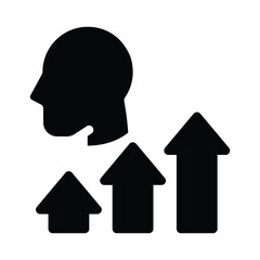 upgrade skill solid icon vector design good for web or mobile app