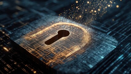 Digital padlock on circuit board