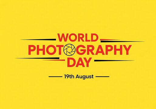 World photography day august 19th celebration graphic