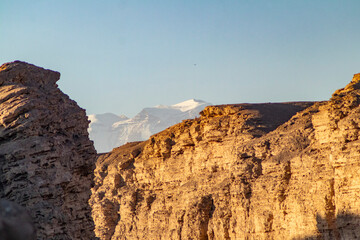 sunset over the mountains
