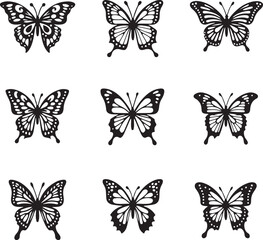 Elegant Black Butterfly Tattoo Designs Collection" bundle