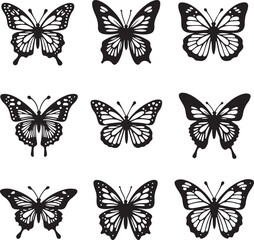 Elegant Black Butterfly Tattoo Designs Collection" bundle