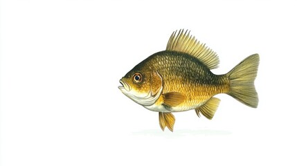 photograph of a bream isolated on a white background
