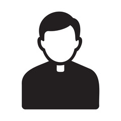 Priest&rsquo;s cassock icon for religious clothing and Christian clergy attire
