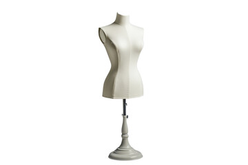 Tailors dress form mannequin positioned on a stand for clothing design and fitting in a studio environment showcasing creativity and craftsmanship