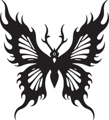 Obraz premium Elegant Butterfly with Floral Circle Tattoo Design