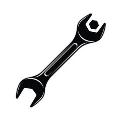 Vector illustration of wrench tool isolated on white background