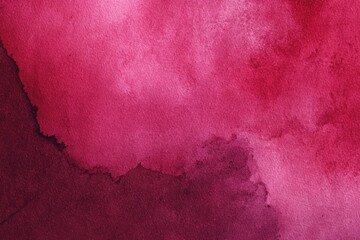 Abstract watercolor wash in shades of deep pink and maroon