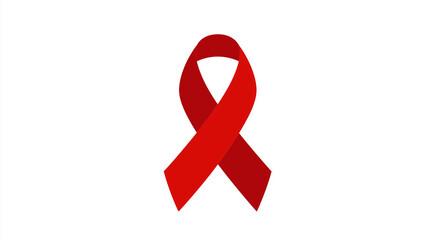 Red Ribbon for AIDS Awareness, for Medical & Charity Design