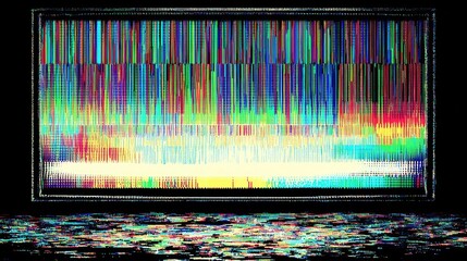 Distorted colorful TV screen