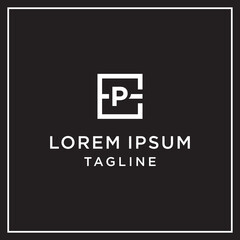 Obraz premium ep or pe square logo 