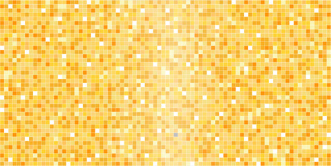 Disco golden mosaic. Background foil metallic texture. Mirror party mosaic yellow shiny sparkle, glam pattern texture. Gold night club retro wall floor