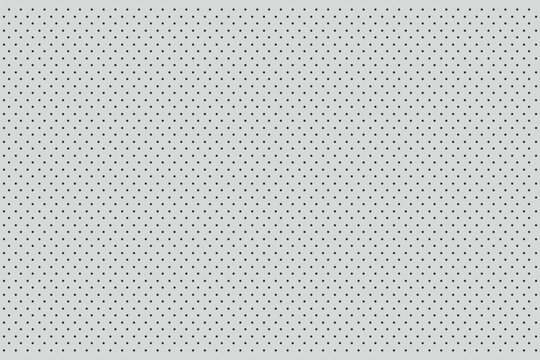 Pegboard grid peg board gray wall with dots, holes in geometric grid pattern. Perforated panel for hooks, diy construction. 