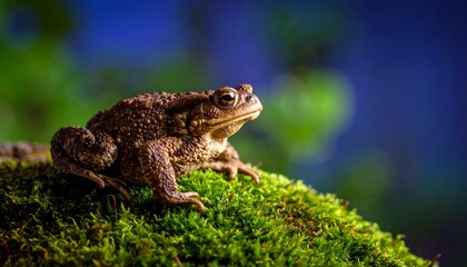 Fototapeta premium Close-up of a toad on moss