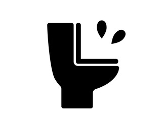 トイレの水漏れのイメージのアイコン