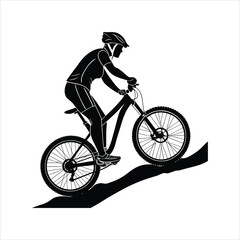 Fototapeta premium silhouette of a cyclist