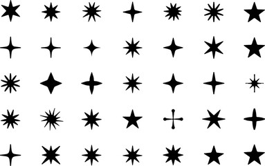 Star Shape Silhouette SVG Bundle for Craft and Design"