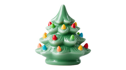 A vintage ceramic Christmas tree for a nostalgic and kitsch holiday decoration