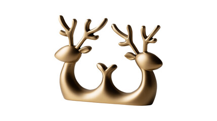 A modern gold reindeer napkin ring for a festive Christmas table setting