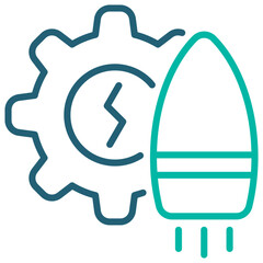 Rapid Outline Blue Icon