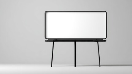 Fototapeta premium Blank Billboard Mockup Display on Stand in Studio, Ready for Custom Advertising, Graphic Design