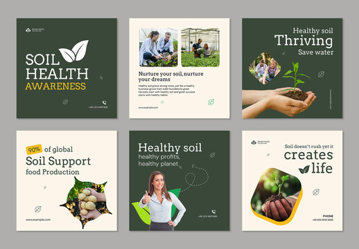Soil Healthy Food Social Media Post Template