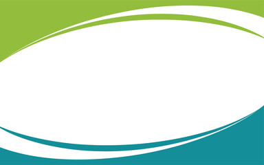Abstract green and teal wavy background on white background