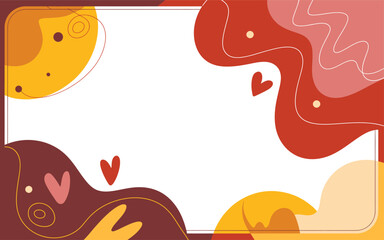 Abstract background with decorative shapes on white background