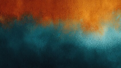 Abstract watercolor blend of deep teal and burnt orange