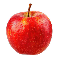Red apple, glossy, isolated